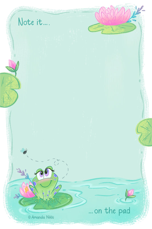Note it on the Pad- Frog Notepad 5.5" x 8.5"